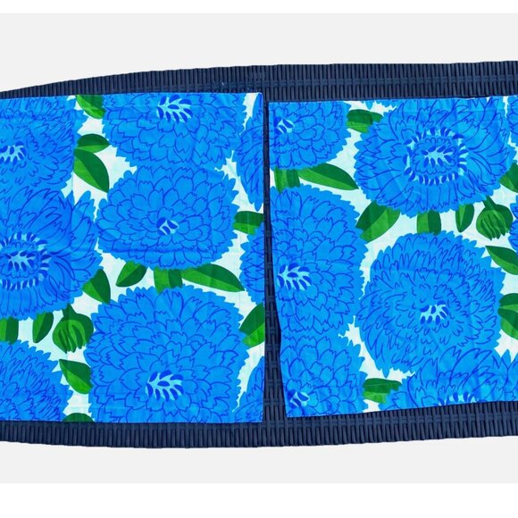 Crate & Barrel Marimekko Primavera Blue Cotton STANDARD Pillow Sham Set 2pc - Picture 3 of 7